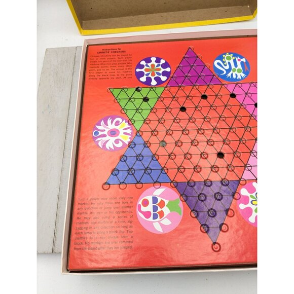Vintage Western Publishing Chinese Checkers Game Complete Set With Box - Picture 7 of 8